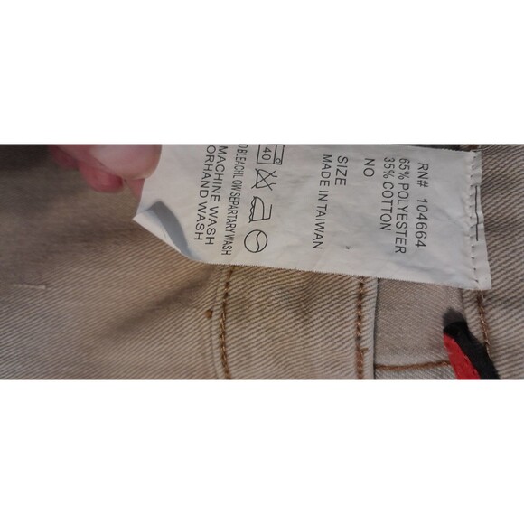 MIX Vintage Beige With Artistic Painted Design Jeans. Boot Cut. Waist 26". B54 - Picture 4 of 7